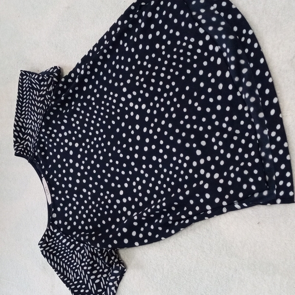 Loft Navy & White Abstract Polka Dot Blouse - Picture 6 of 8